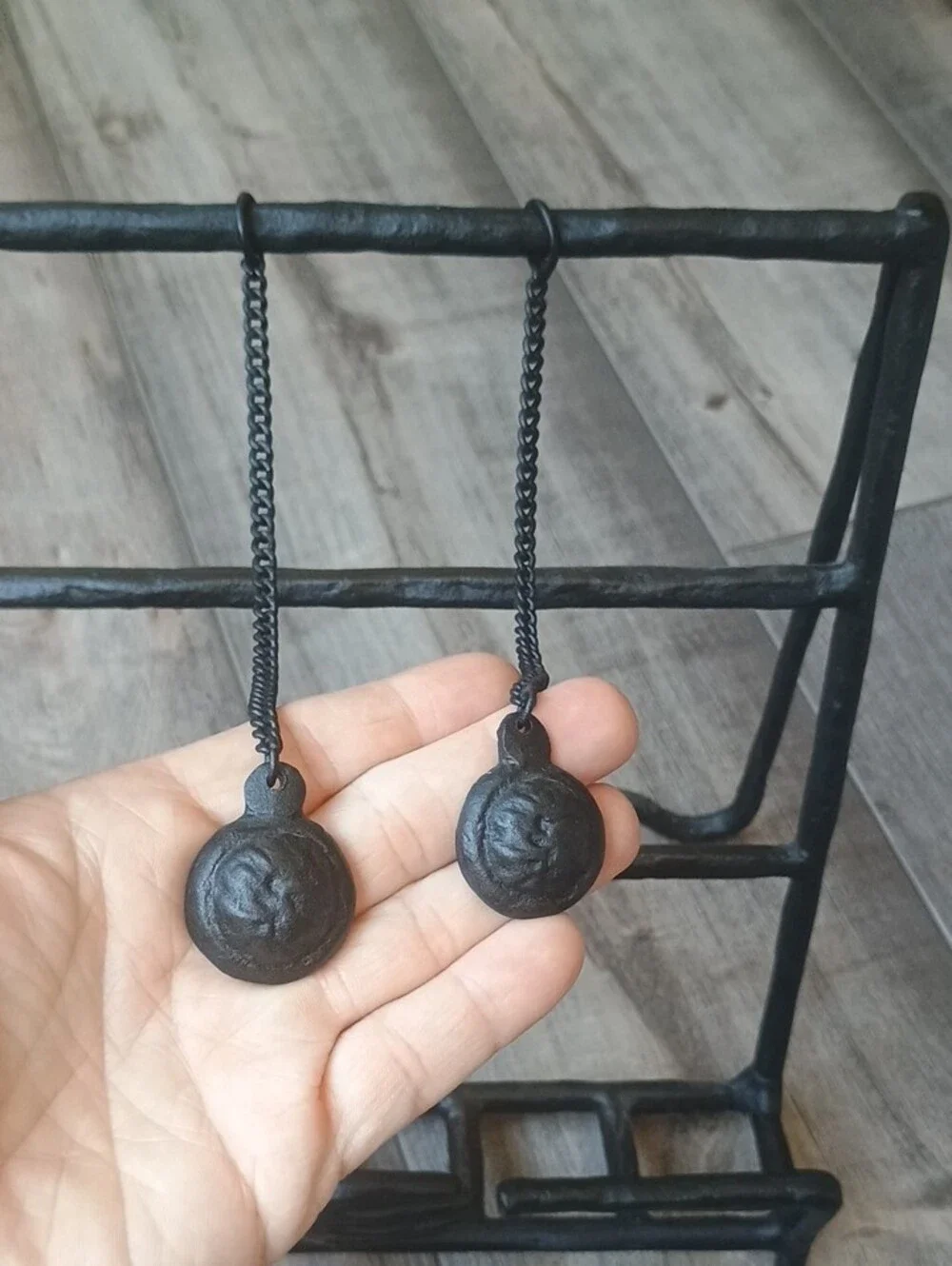 Black Cast  Cookbook Stand Holder with Fork Accent